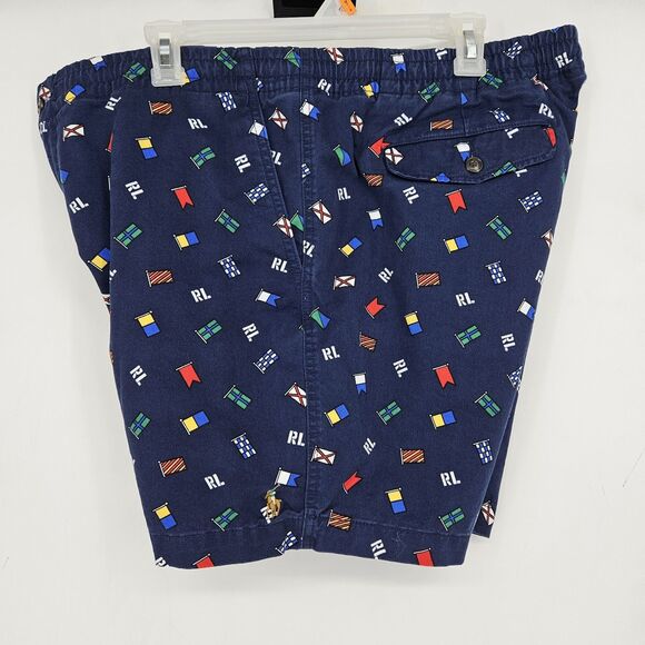 Polo Ralph Lauren‎ Shorts Mens XXL Prepster Flag All Over Print Stretch Classic - Picture 10 of 13